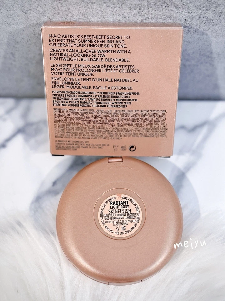 MAC Skinfinish Sunstruck Radiant Bronzer,~Radiant Light Rosy~, 0.28oz/8g, NIB - Image 4 of 4