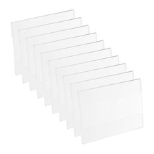 10 Pcs 4"x6" Wall Mount Acrylic Sign Holder OFFICE HOME Display Frame with Tape