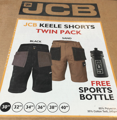 JCB Keele Holstertasche Arbeitsshorts - Doppelpack