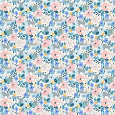 Feline Drive Fabric Summer Lovin' Kitty Floral Dear Stella By the Yard