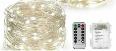 LED Fairy string Light Decoration Battery Operated With remote 33 ft 