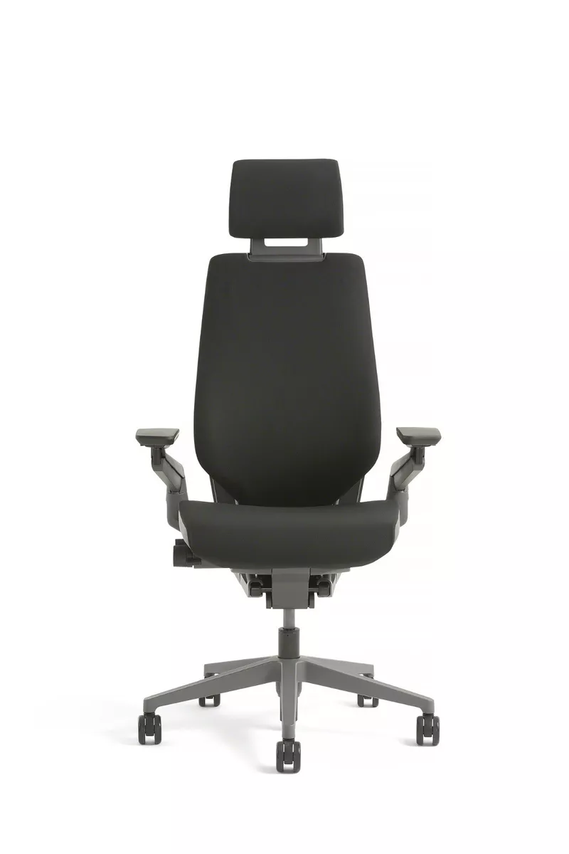 Steelcase Gesture Chair Headrest Wrap Black Frame Licorice Hard