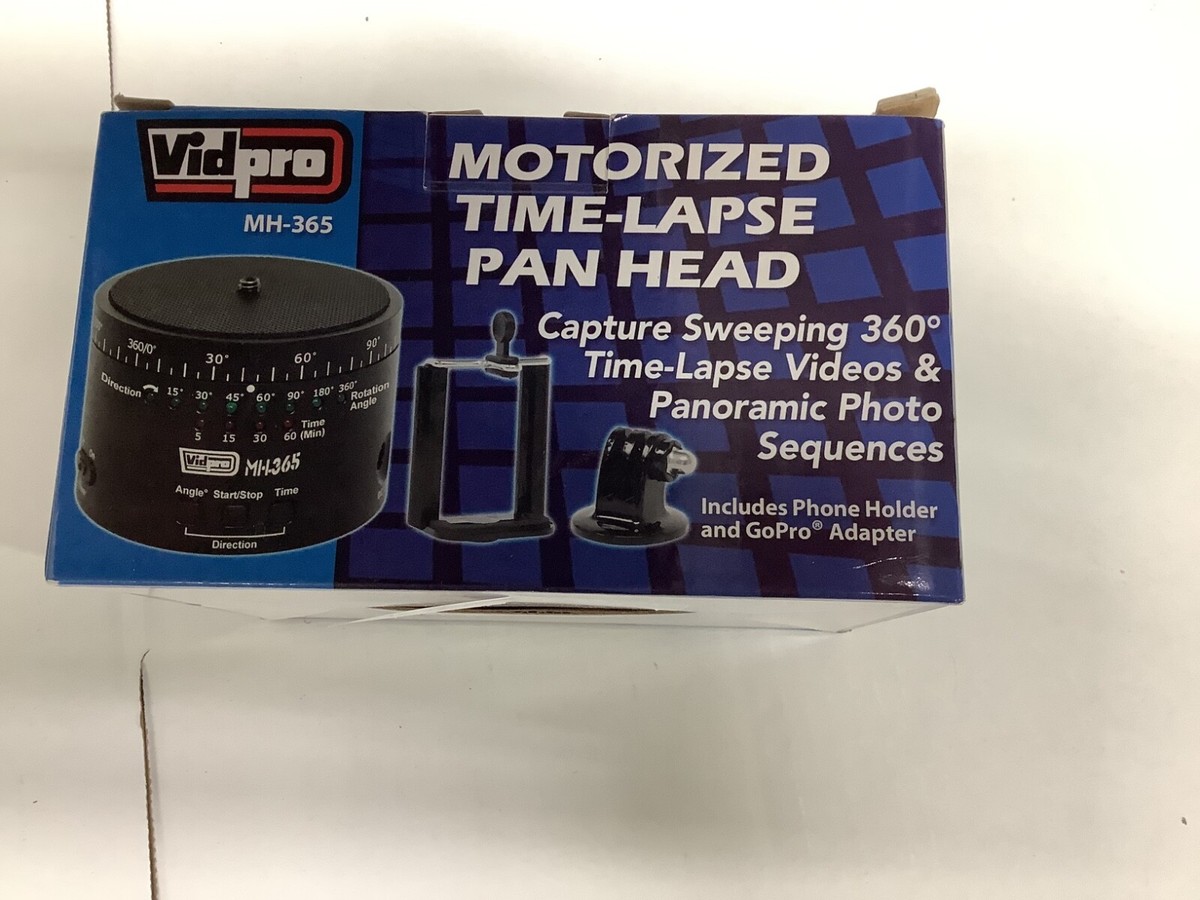 Vidpro MH-365 Motorized 360° Time-Lapse Pan Head with Smartphone