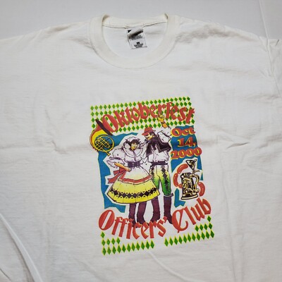 Vtg 2000 Oktoberfest Officers Club T-Shirt Mens XL Walk Volksmarch Y2k +82