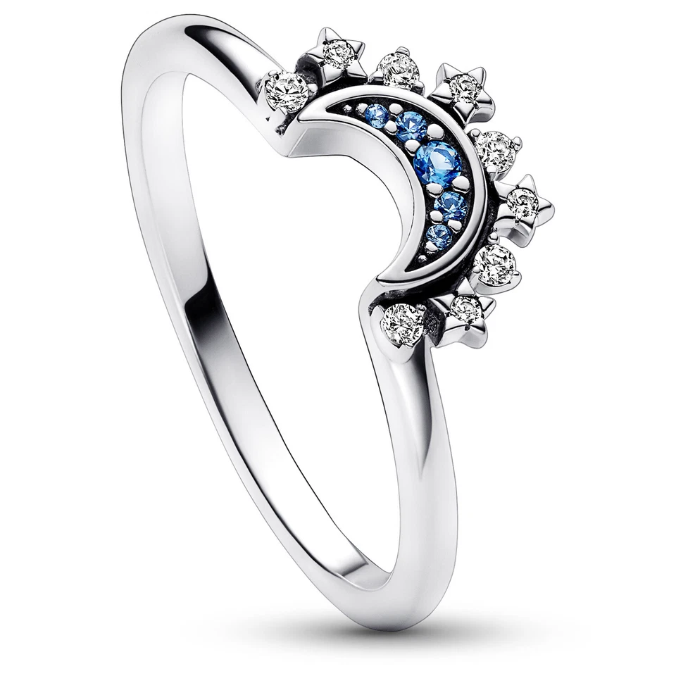 Pandora Gioiello Anello da Donna Celeste Blu Brillante Luna 192675C01 - Immagine 3 di 4