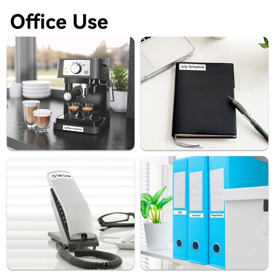 4pk Compatible with Brother1/2'' PT1100 TZ-231 TZe-231 Black/White ...