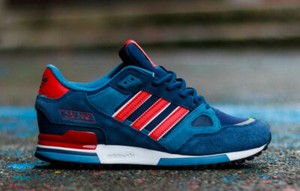 Adidas Originals ZX 750 pour Homme Baskets Bleu Marine/Rouge 