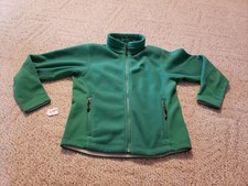 Nike Fit Therma ACG Jacket Fleece Youth Medium Green Zip Pockets Polyester