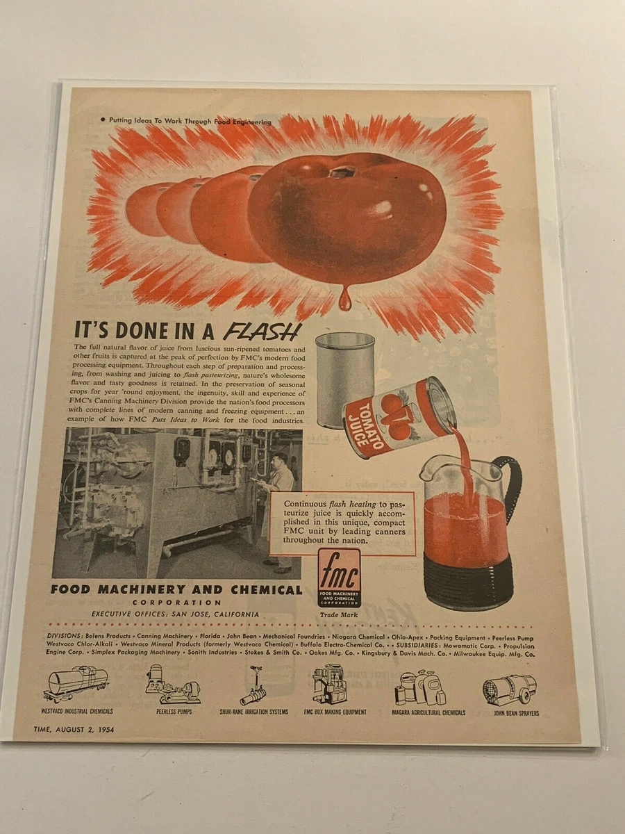 1954 FMC Food Machinery and Chemical Corp San Jose CA Vintage