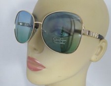 Jessica Simpson Oversized Sunglasses Gold Metal Frame Blue Lenses J5886-GLDOX