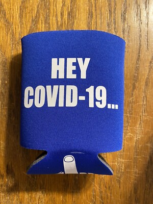 Hey Virus F U Finger Funny Novelty Can Cooler Koozie Blue Version