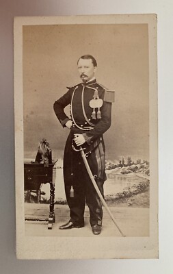 Capitaine d'artillerie médaillé Photo CDV militaire Baudelaire