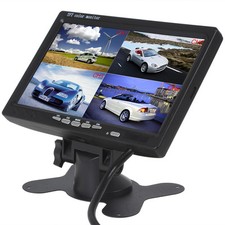 7 Inch TFT LCD Color 4 Split Quad Video Display Car Rear View Headrest Monitor