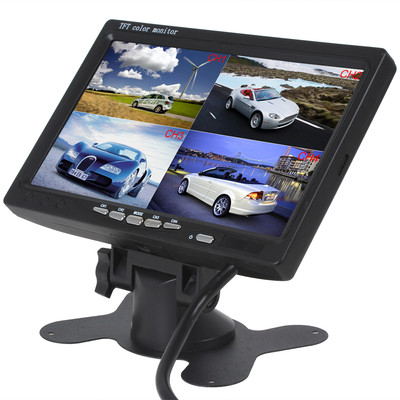 7 Inch TFT LCD Color 4 Split Quad Video Display Car Rear View Headrest Monitor