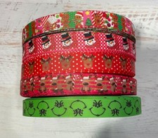 3 yards 7/8" Christmas /Deer /Gingerbread /Snowman /Grinch Grosgrain Ribbon