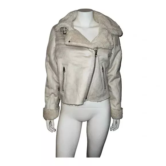 Sebby faux fur notch collar jacket cheap