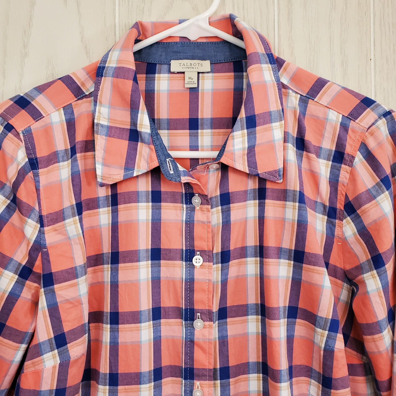 TALBOTS Long Sleeve Collared Button Up Plaid Shir… - image 3