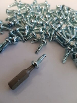 Tec Screw 13mm (x 100)-Self Drilling Metal to Metal Ducting Fittings Ventilation