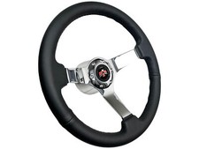 1967-68 Pontiac Firebird 6-bolt Black Leather Solid Steering Wheel Kit Red Bird 1967-68 Pontiac Firebird 6-bolt Black Leather Solid Steering Wheel Kit Red Bird
