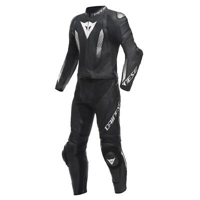 Dainese Laguna Seca 5 2PC Lederkombi zweiteiler  Gr. 50 - Schwarz Schwarz Weiß