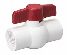 8 pack 1-1/2" PVC Compact Ball Valve White Schedule 40 THREADED X THREADED
