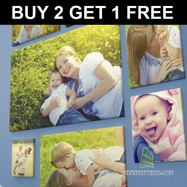 Personalised Photo on Canvas Art Print Framed A0 A1 A2 A3 A4 A5 Ready to Hang. - Image 1 of 4