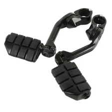 1-1/4" Highway Engine Guard Long Angled Foot Pegs Mount Fit For Harley Touring