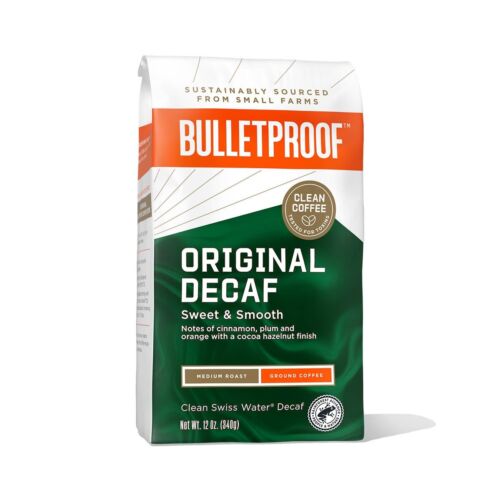 Bulletproof Original WHOLE BEAN Decaf Coffee Medium Roast 12oz