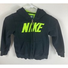 Boys Nike Zip Hoodie Black Yellow 6