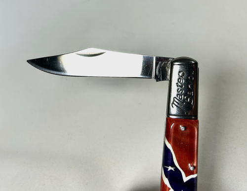 NEW VINTAGE MASTER BARLOW FOLDER FOLDING SOUTHERN PATRIOTIC 9" POCKET KNIFE NOS - Picture 3 of 8