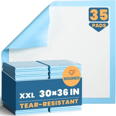  Disposable Bed Pads 30'' x 36'' 35 Count Super Absorbent Underpads, Chux Thicker 