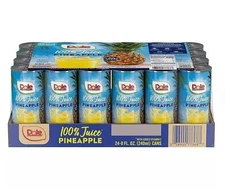 Dole 100% Pineapple Juice, 8 fl oz, 24-count..