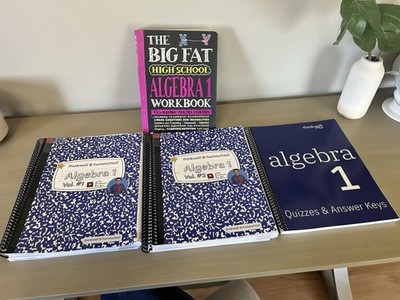 Thinkwell Algebra 1 Volume s One and Two Plus Quizzes and Answer Keys VERY GOOD