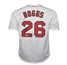 Wade Boggs Signed Boston Red Sox White Jersey JSA Witness JSA