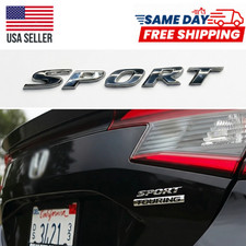 Sport Chrome Emblem Nameplate For Honda Civic Rear Trunk Lid