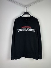 Dsquared2 Brotherhood Sweatshirt Crewneck Black Men  s Size XL