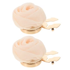 2 Pcs Rose Flower Cufflinks Button Covers for Dress Clothes Girls