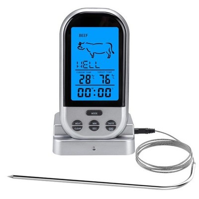 BBQ Thermometer Meat Food Oven Digital Wireless Remote Probe Cooking Set Grill