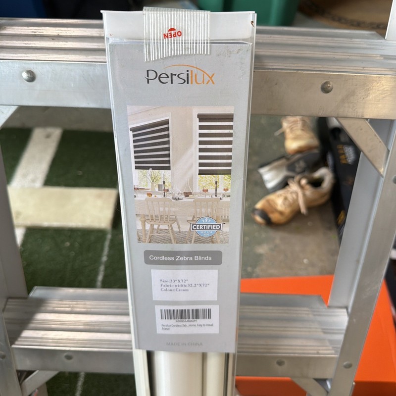 Persilux Cordless Zebra Blinds Size 33”x72” Cream Color