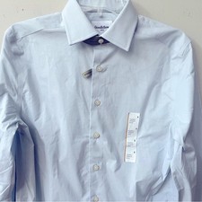 Goodfellow  Co Long Sleeve Button Down Dress Shirt Mens Small Blue Stretch NWOT