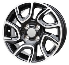 Jeu (4 pièces) jantes 186 14x6 4x100 ET35 - MBPC - Poli + noir Powder Coating