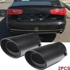 2PC For AUDI A6 Rear Exhaust Pipe Tail Tip Muffler Round Accessories