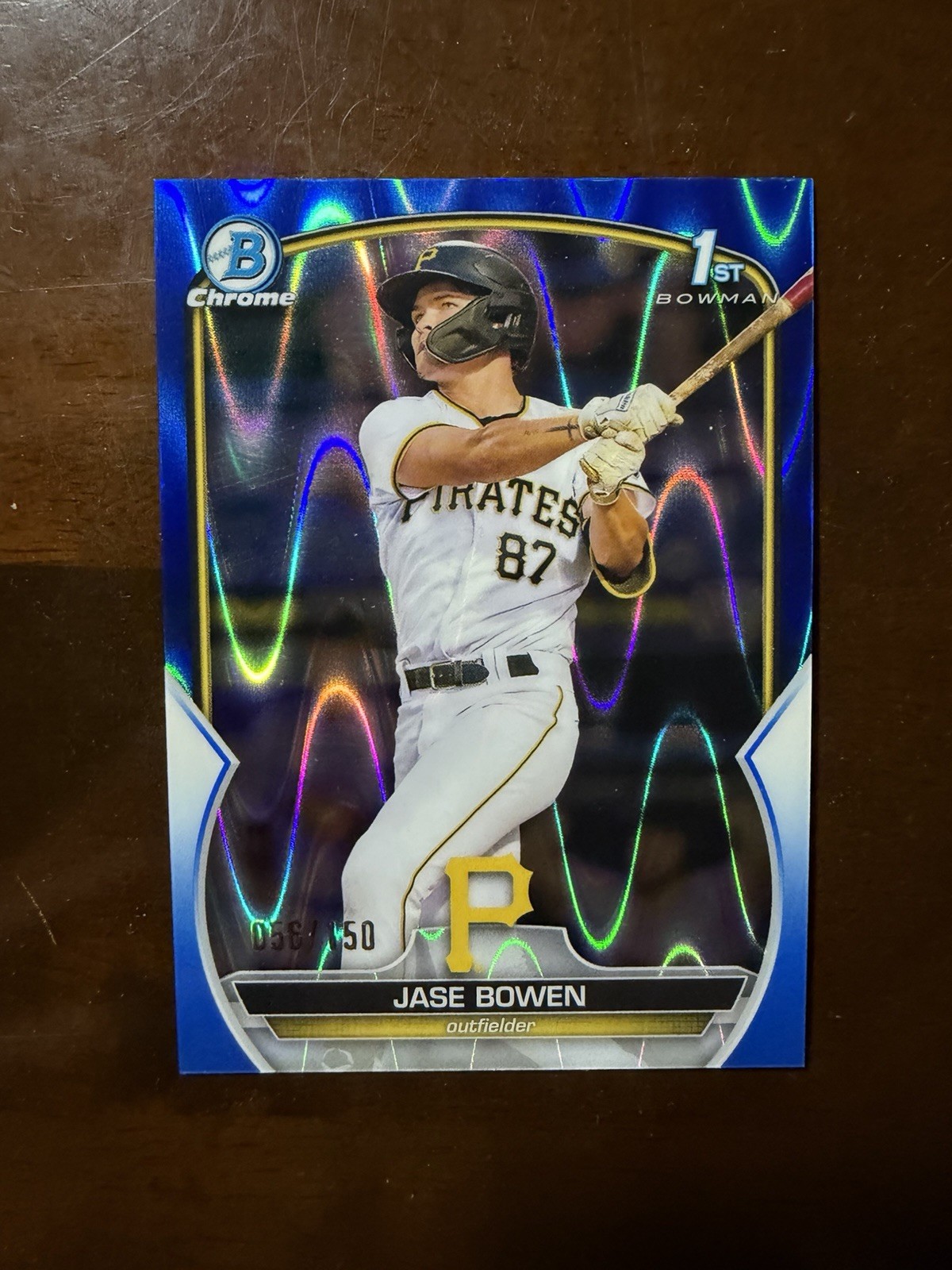 2023 Bowman - Chrome Prospects Jase Bowen #BCP-146 Blue RayWave Refractor /150 
