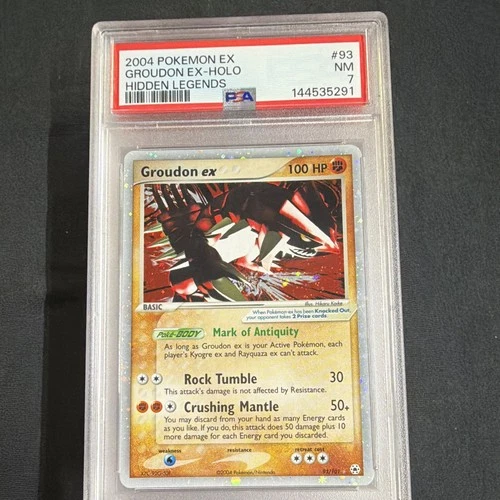 Pokemon TCG Groudon ex Hidden Legends 93/101 Holo EN PSA 7 2004