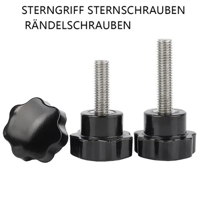 Sterngriff Sternschrauben Rändelschrauben Klemm Schrauben M4 M5 M6 M8 M10 - Bild 1 von 4