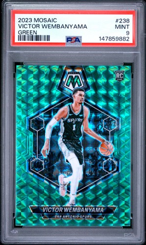 2023 Panini Mosaic Victor Wembanyama #238 Green PSA 9