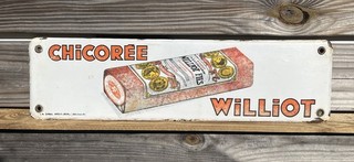 antique advertising enamel plate CHICOREE WILLIOT enamel KOELBERG