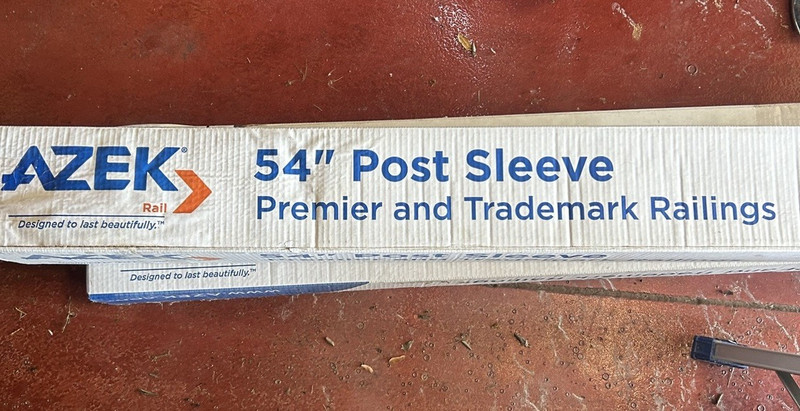AZEK 54" PVC Post Sleeve 5.5" x 5.5" Matte Black A55X55PCV54MB