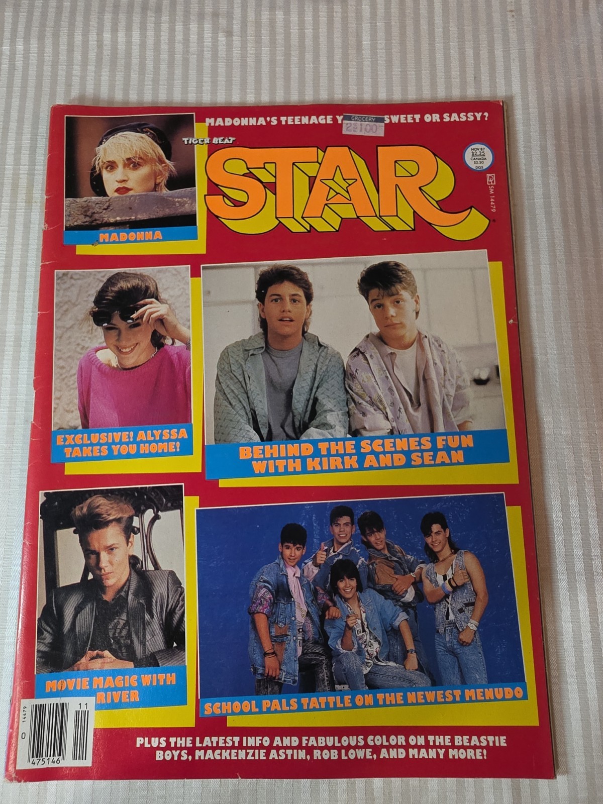 TIGER BEAT STAR Magazine Nov 1987 Michael, Kirk, Beastie Boys, Scott Grimes,Rob