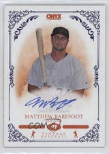 2022 Onyx Vintage Auto Blue Ink Matthew Barefoot #VAMB Auto 11pj